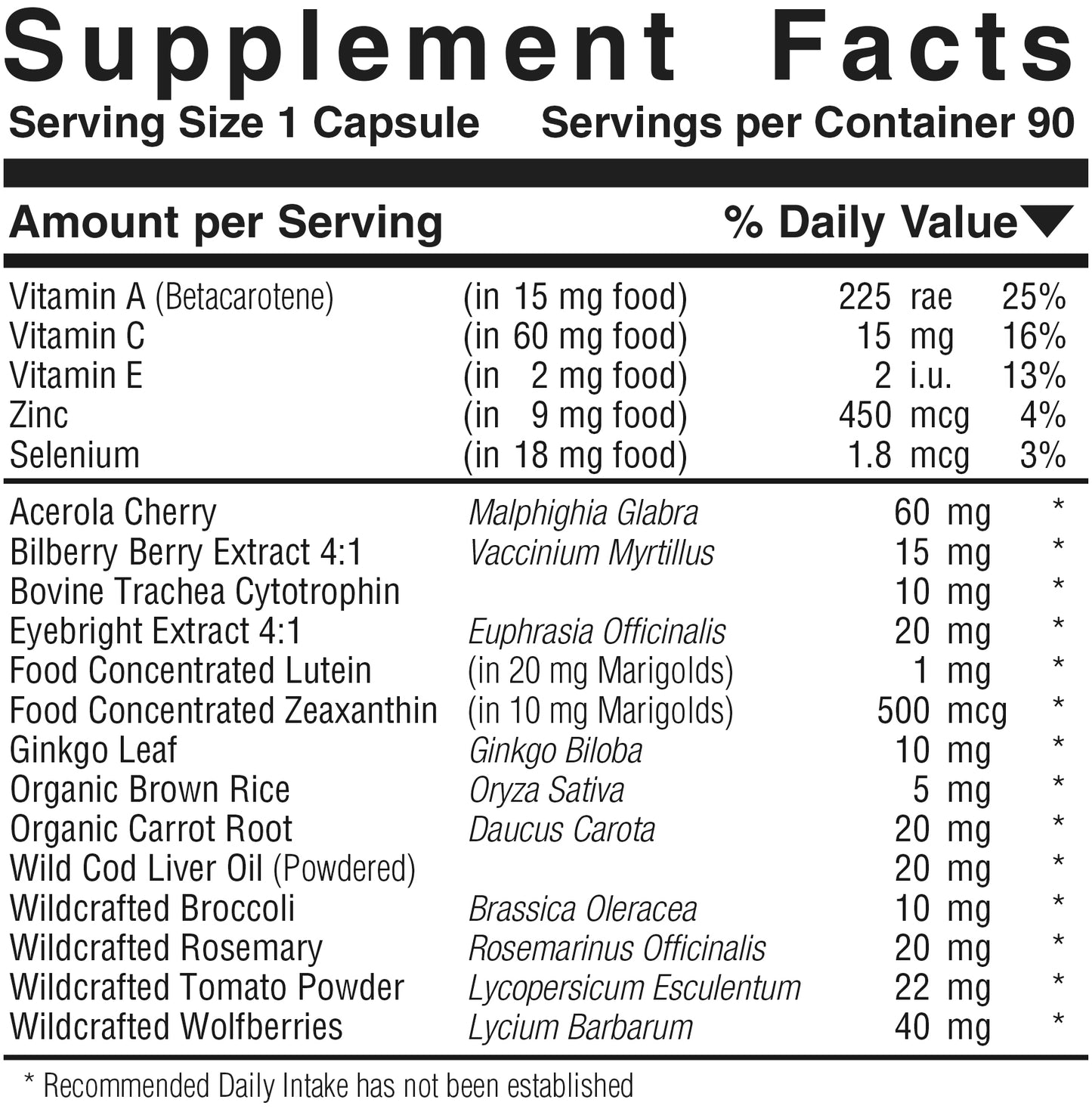 Complete Eye Health™ Product #255 • 90 Capsules