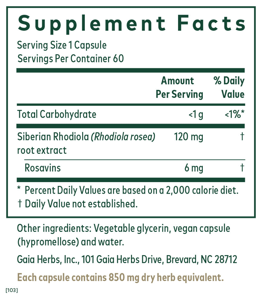 Rhodiola 60 ct