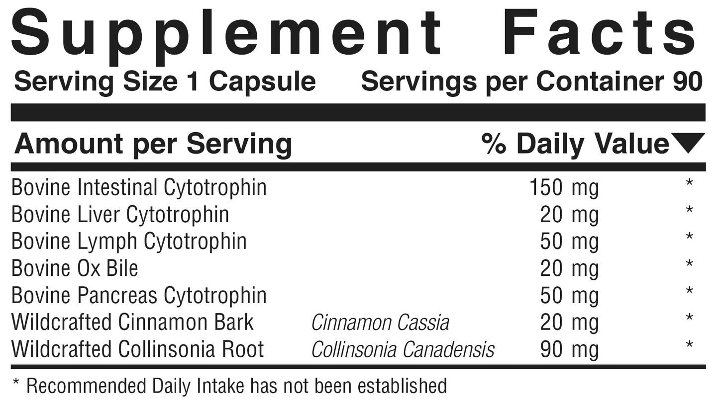Intestinal Support™ Product #454 • 90 Capsules