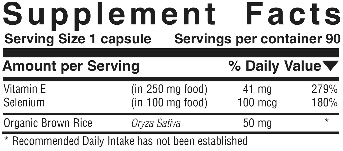 Selenium E™ Product #707 • 90 Capsules
