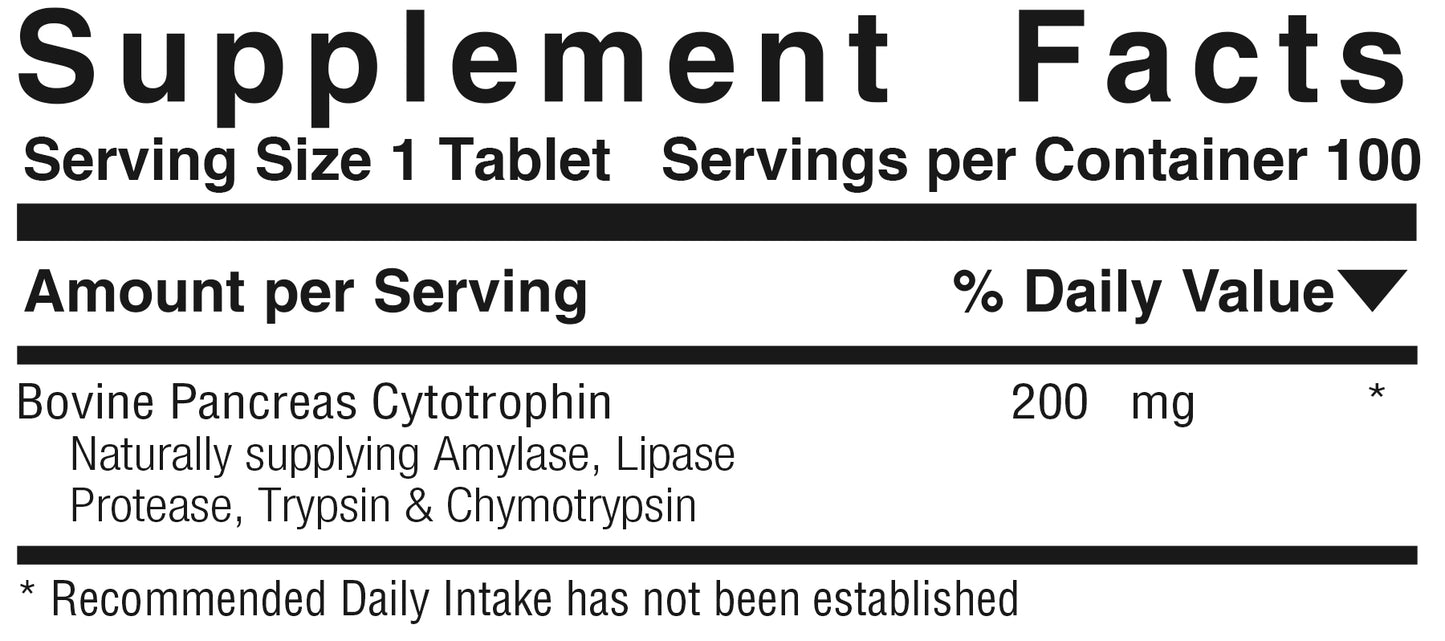 Simply Pancreas™ Product #737 • 100 Tablets