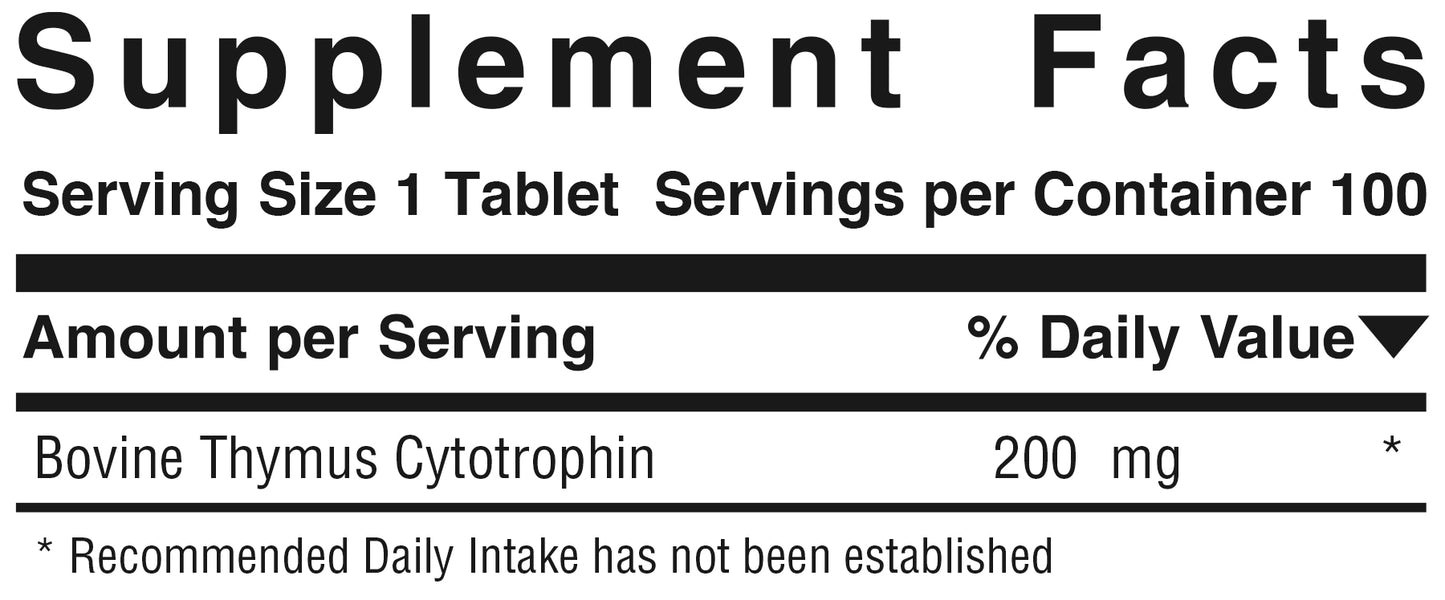 Simply Thymus™ Product #742 • 100 Tablets