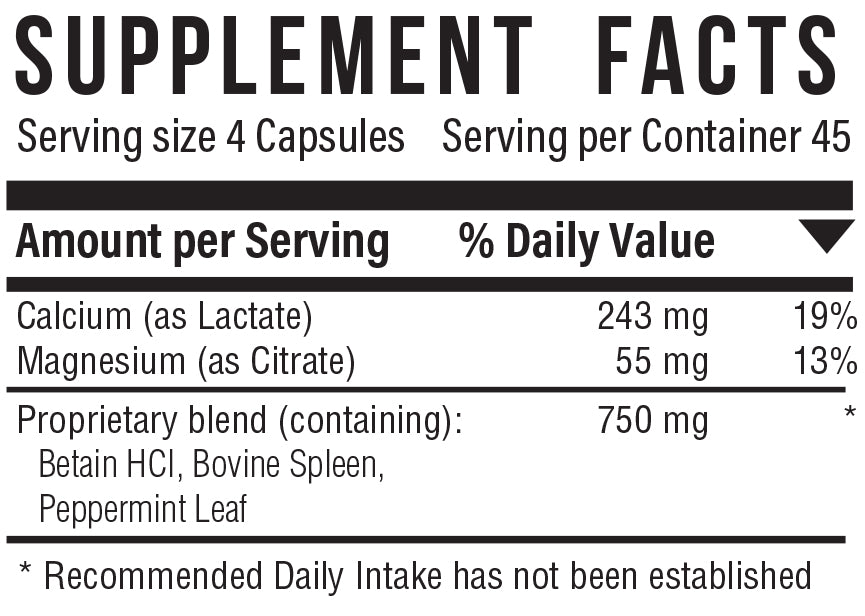 Calcium Lactate +™  Product #301 • 180 Capsules