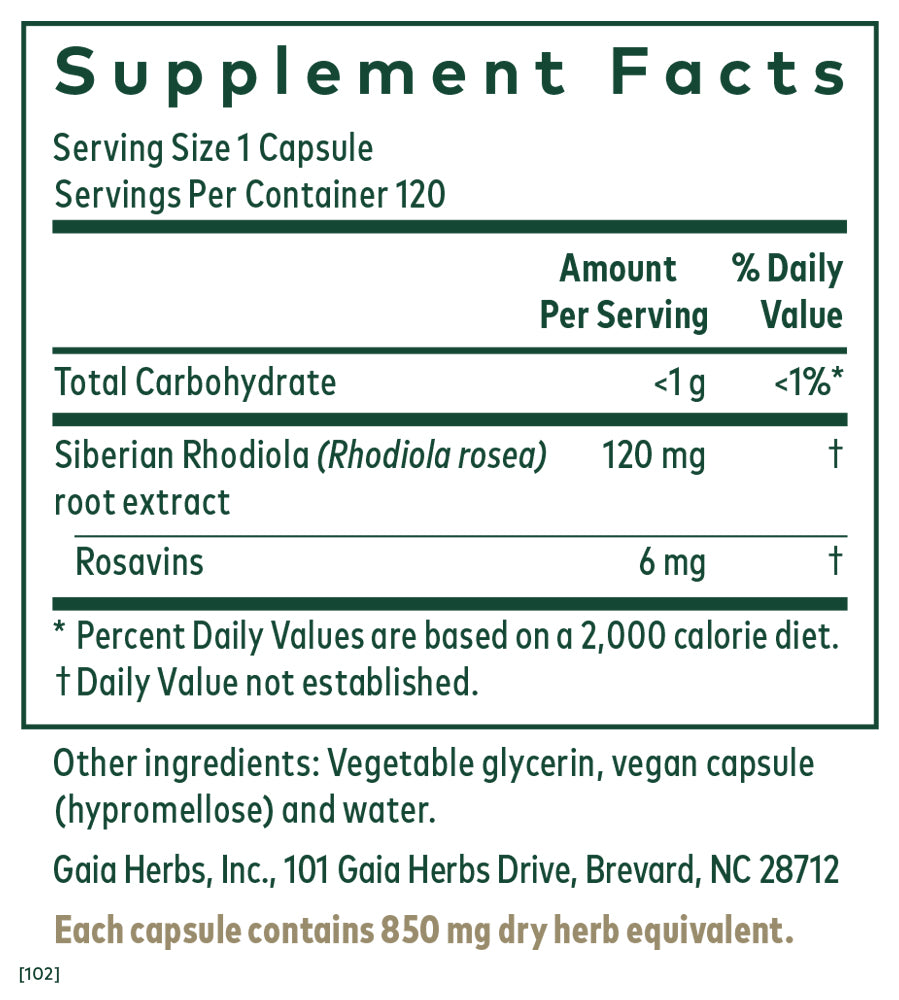 Rhodiola 120 ct