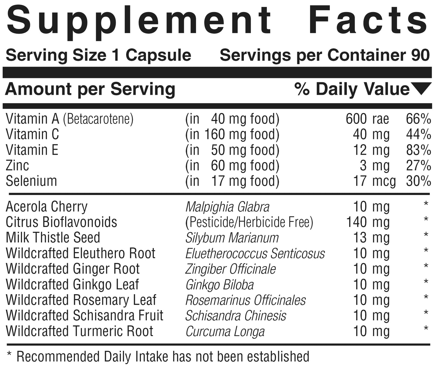 Herbal Antioxidant™  Product #410 • 90 Capsules